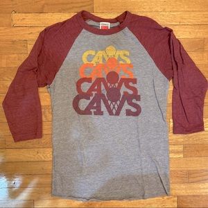 Cavs homage tshirt cavaliers t-shirt small 3/4 length tee Small